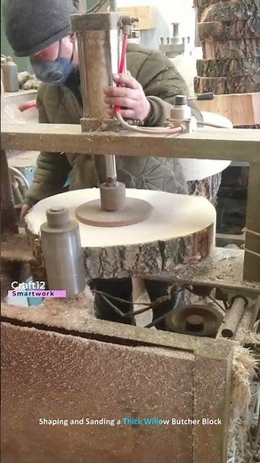 Shaping and Sanding a Thick Willow Butcher Block