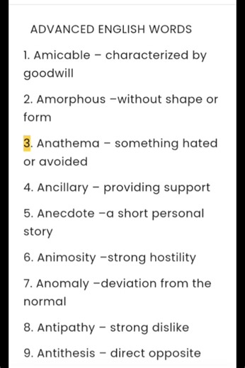 Advanced English words and their meaning . I will provide detailed explanations for each word, accompanied by examples. 📚💡👍 | English Learning Academy