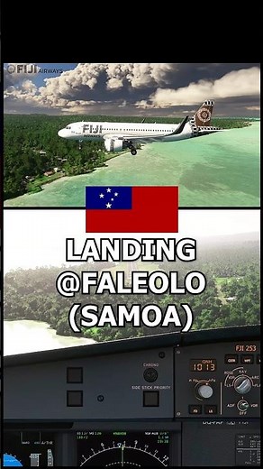 Landing @Faleolo (Samoa) 🛬 RNAV Approach | #46 FBW Flight | Alternate Edit