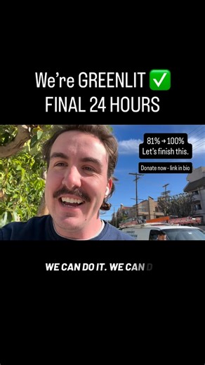 YourFriendNick | We’re greenlit! 🎉 24 hours left — let’s take this to 100%! 🚀 Link in bio #fyp #filmmaking | Instagram