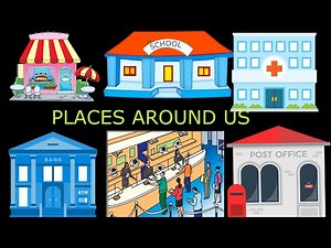 Places Around Us for Nursery Class1 | Places in Our Surrounding | आसपास की जगहें Neighborhood places