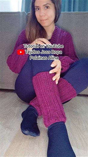 tutorial 👇 Easy hand-knitted leg warmers with just one skein #knitting #handknitting