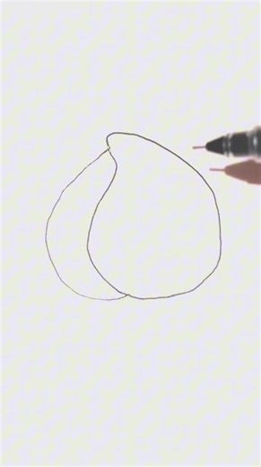 We’re drawing a peach 🍑 #drawing #peach #art #howtodraw #drawingtutorial #shorts