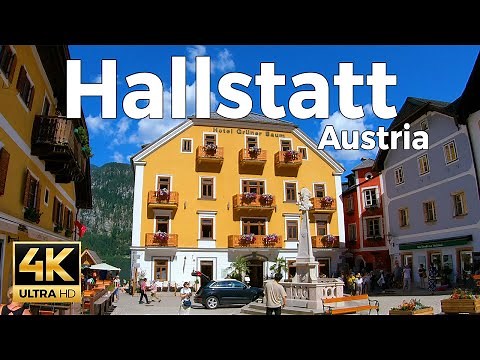 Hallstatt, Austria Walking Tour (4k Ultra HD 60fps) – With Captions