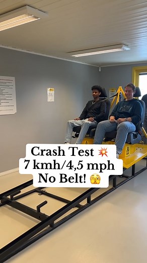 4.1M views · 23K reactions | Crash test simulation 7kmh/4,5mph no belt by MrTraffiQ For educational purposes only. #mrtraffiq #carcrashtest #trafikkskole #sikkerhetskurspåbane #drivingschool #førerkortklasseb #slipperyroadtraining #drivinnglicense #sikkerhetskurspåvei #førerkort #автошкола | Mr.TraffiQ | Facebook