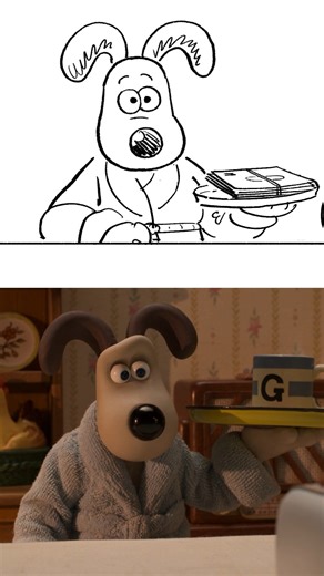Oh, Gromit 🥲 An animation begins with an animatic - a rough, animated version of a storyboard! ✨ #WallaceandGromit #Aardman | Wallace and Gromit
