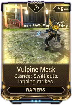 Vulpine Mask - WARFRAME Wiki