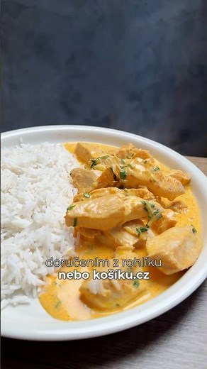 Kuřecí prso v krémové omáčce s rýží 🍽️ Jemná krémová omáčka, šťavnaté kuře a nadýchaný basmati