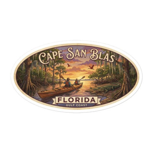 Cape San Blas Florida Sticker, Gulf Coast Travel Decal, Aesthetic Water Bottle Laptop Souvenir - Etsy UK