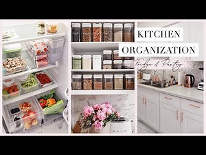 KITCHEN ORGANIZATION HACKS | DIY Pantry Labels, Fridge Restock & Deep Clean *Pinterest Inspired* ✨