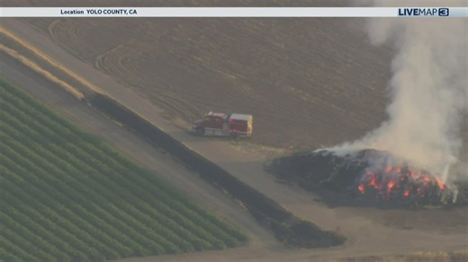 Crews battle massive fire after explosion at California fireworks warehouse