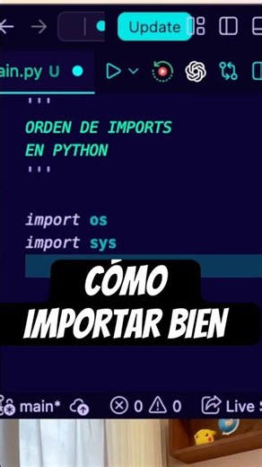 Cómo deberían ordenarse los imports en Python