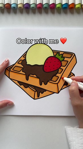 Easy Dessert Coloring Book: Waffles | Coloring Therapy