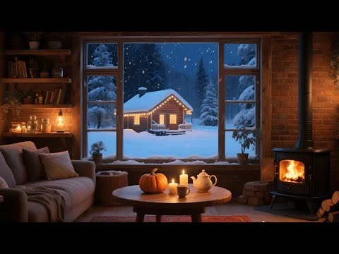 ☕Warm Relaxing Jazz Music with Cozy Coffee Shop for Working, Studying, Sleeping