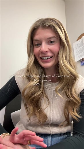 Hey guys I wanted to share another ASWB study tip this one for Piaget’s Theory and Stages of Development. This just helps my brain recall information and keep the stages organized in my head. I hope this can be helpful and definitely let me know what other ones you guys would like to see🫶🏻📚🎓 #aswbexam #socialworkersoftiktok #studytips #socialworkstudent #psychologytheories