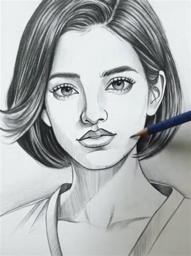 Pencil art 🎭 tiktokvideo trending fyp foryoupage viral pencilart drawing drawingwithpencil drawscenery #virel video on TikTok