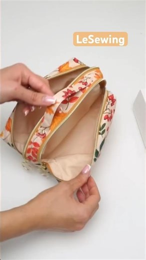 Sew a Cute Double Zipper Cosmetic Bag in Minutes ✂️ | Easy DIY