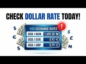How To Check Official DOLLAR to NAIRA Exchange Rate (Today)