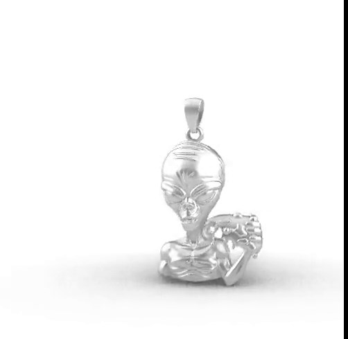 Alien Pizza Pendant – Solid Sterling Silver 925 – Funny UFO Necklace – Extraterrestrial Jewelry – Gothic Alt Statement Piece - Etsy