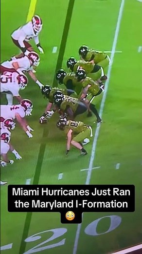 Miami Hurricanes Just Ran the Maryland I-Formation 😳
