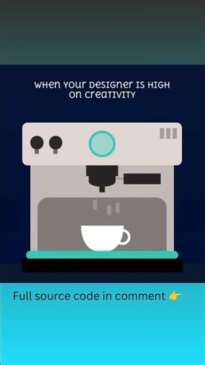 Weird Coffee Machine UI Design Explained | Fun With Code Series | #shorts | #htmlcss