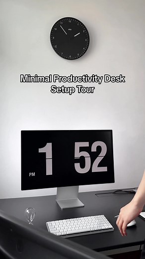 Hourglass is my favorite desk item. Check out my full setup tour on YouTube. #productivity #minimal #setuptour