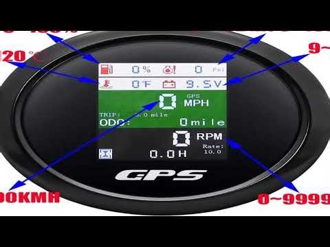 #Auto Digital 85mm 600KMH GPS Speedometer Gauge+Tachometer+Fuel Level Meter+Oil Press+Water Temp+VO