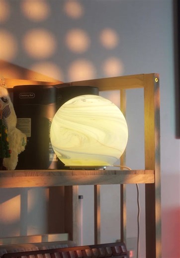 Unbox đèn xoay mây 🌥️✨ LED ánh sáng dịu, hiệu ứng xoay mây 3 chế độ ánh sáng – cổng USB Decor phòng ngủ / góc chill@Light Soul #xuhuong #light #setup #decor #unbox