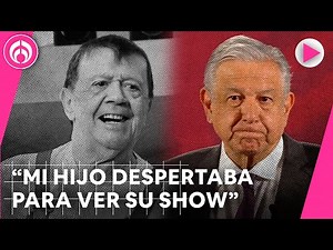 AMLO da pésame por muerte de Chabelo; comparte recuerdo de su hijo y el programa "En Familia"