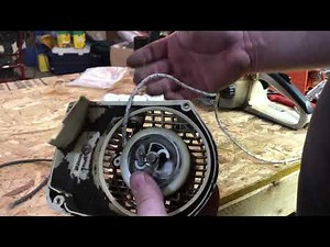 Respooling a chainsaw recoil assembly for a Stihl 026, 024S, 024