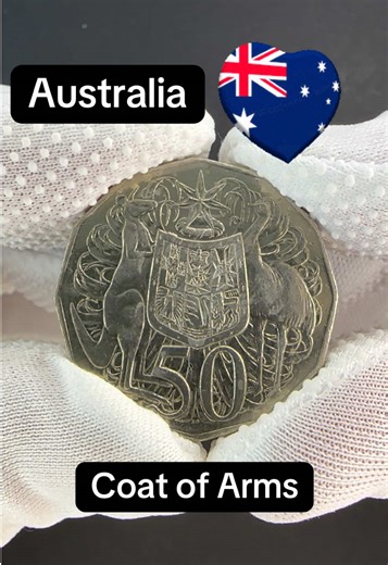 🪙 Australia 🇦🇺 50 Cents · 2006 🦘 Kangaroo & Emu Australia’s Coat of Arms 🔷 Iconic 12-sided shape Easy to recognize, hard to forget #coins #australia #kangaroo #emu #numismatics