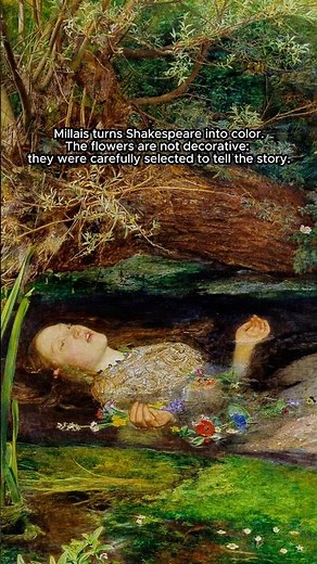 Ophelia (1852) by John Everett Millais #art #love