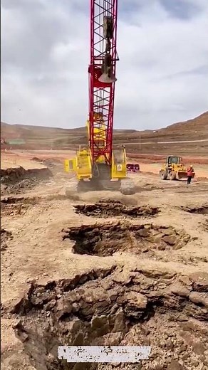 地中深くまで圧密！軟弱地盤の支持力を極大化させる重錘自由落下地盤改良現場 #worker #process #civilengineering #machinery #foundation
