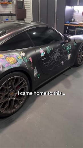 What would you do? 🫣 #kids #car #fail #prank #draw (via mario_vergel/IG)