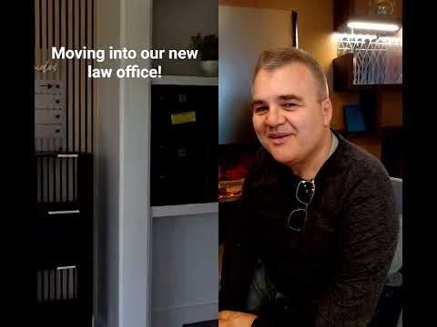 Ante Tarokic checks out the new law office building for Helen Tarokic Law