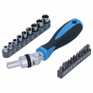 GAMMA | GAMMA Bit- en doppenset m.ratel 6,3mm (1/4") kopen? | Sleutels & sleutelsets