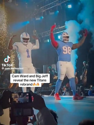 Cam Ward And Big Jeff Reveal The New Titans Rebrand #camward #tennesseetitans #jefferysimmons #nfl