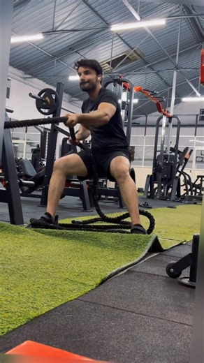Strength you can't fake ! This exercise is called sled rope pull ! #strengthtraining #gym #sledpull