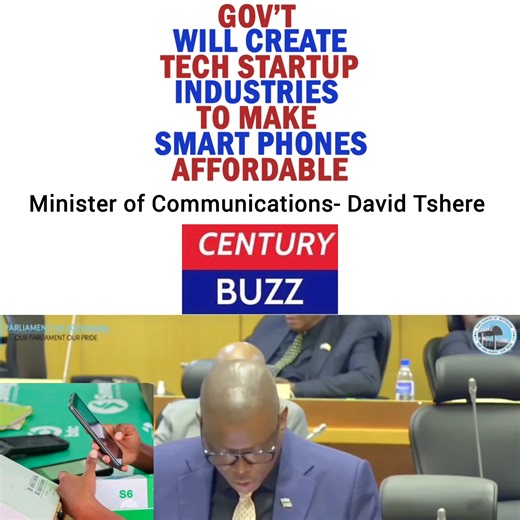 In efforts to bridge the data divide across the country, government is intending to set up tech startup industries to make smart phones affordable. Minister of Communications and Innovation, David Tshere made the announcement, stating that most Batswana are sidelined from digital evolution as they cannot afford smartphones. Video: Parliament of Botswana Image: Botswana Telecommunications Corporation | Century Buzz