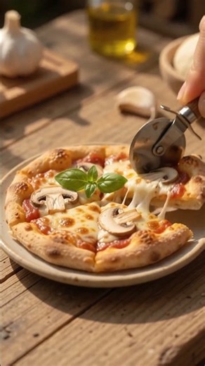 Mushroom Pizza Recipe: How to Make Crispy Pizza at Home