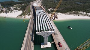 Engineering marvel: Drone video captures construction of Big Carlos Pass Bridge