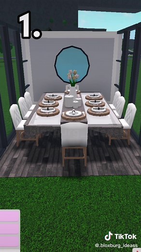 Bloxburg Dining Table Ideas and Decor | Modern Room Speedbuild