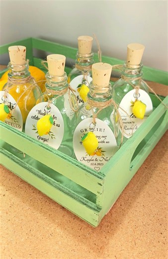 2oz Limoncello Bottles With Corks & Custom Tags, Wedding Favors - Etsy