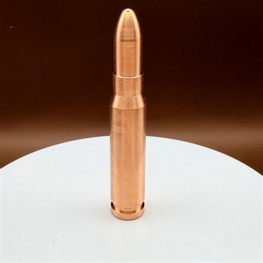 2oz Solid Copper Bullet Replica | Handcrafted Copper Display | Heavy 2oz Metal Art Collectible | Machined Copper | Unique Gift - Etsy