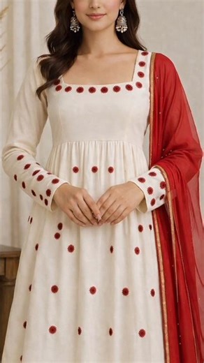 simpley easy quick embroidery neck design || hand embroidery #embroiderydesigns #youtubeshort