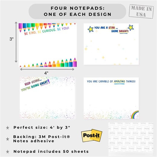 Teacher Post-it Notes: Positive Affirmation Design - Etsy