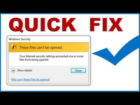 Your Internet Security Settings Prevented One or More Files From Being Opened