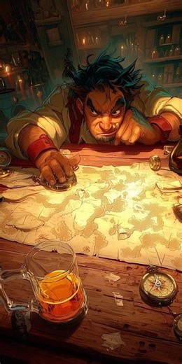 The Map that only works drunk 🗺️ 🥃 #piratesong #drinkingsong #seashanty