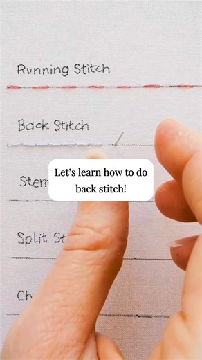 8K views · 79 reactions | Back stitch is one of the first techniques...