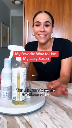 21K views · 37 reactions | If you don’t have a lazy Susan at home, this is your sign to get one. Our Associate Home Director Leslie uses hers to store laundry products in high places, but you can use them to store spices, makeup, and any other cleaning products you can think of. | Real Simple | Facebook